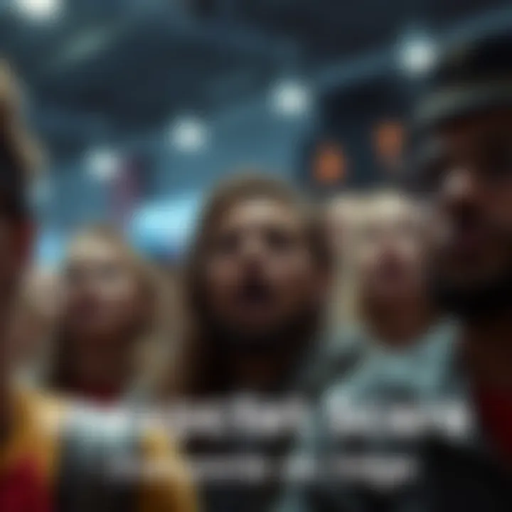 A group of people looking shocked and scared after an unexpected incident