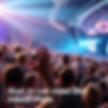 A lively scene of a large crowd enjoying an event, capturing their energy and excitement, perfect for meme creation.