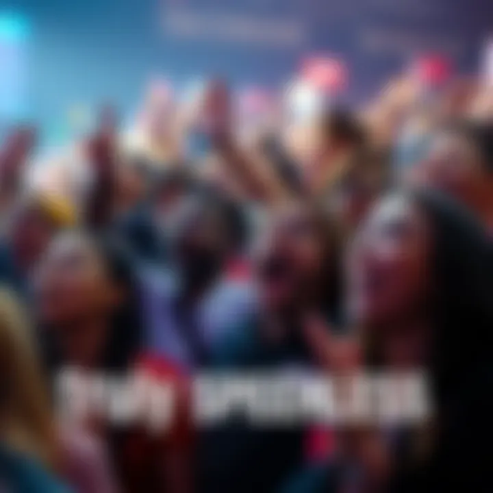 A group of people expressing surprise and awe while witnessing an unexpected event, capturing their varied reactions of disbelief and excitement.