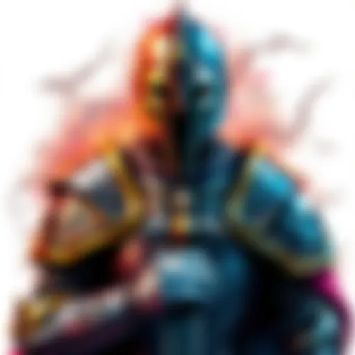 A detailed tattoo of a Crucible Knight featuring armor and a sword, showcasing intricate designs and shading.