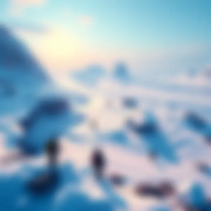 Chilly Cryo Map Exploration A wide view of the Cryo map showcasing icy landscapes and players exploring the environment.