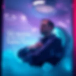 Cryotherapy session in progress A person receiving cryotherapy while dressed for work, surrounded by ice vapor