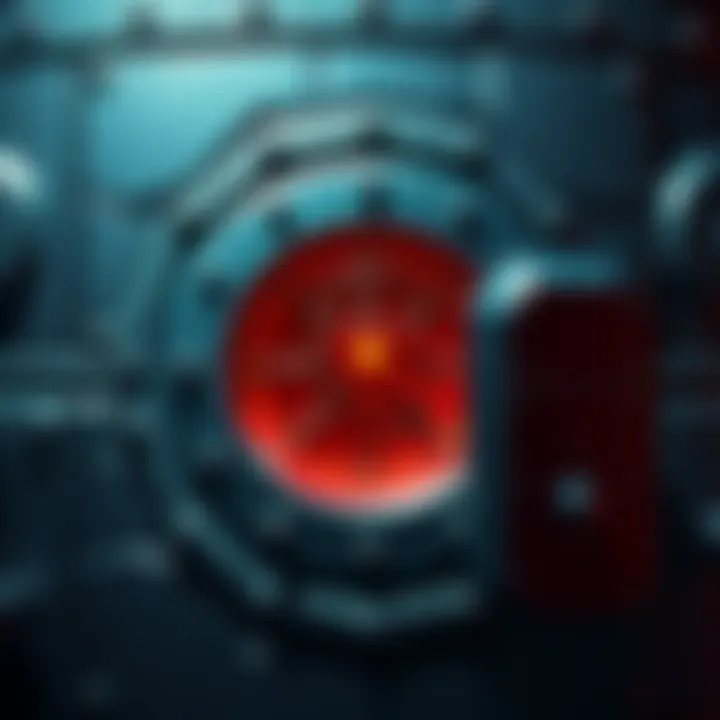 A graphic showing a secure vault being accessed without a key, representing a security breach in Cryo Thief.