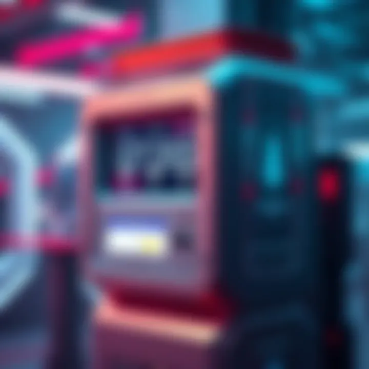 A close-up view of a Cryoarchive System terminal displaying a countdown timer and audio message feature, set in a futuristic environment.