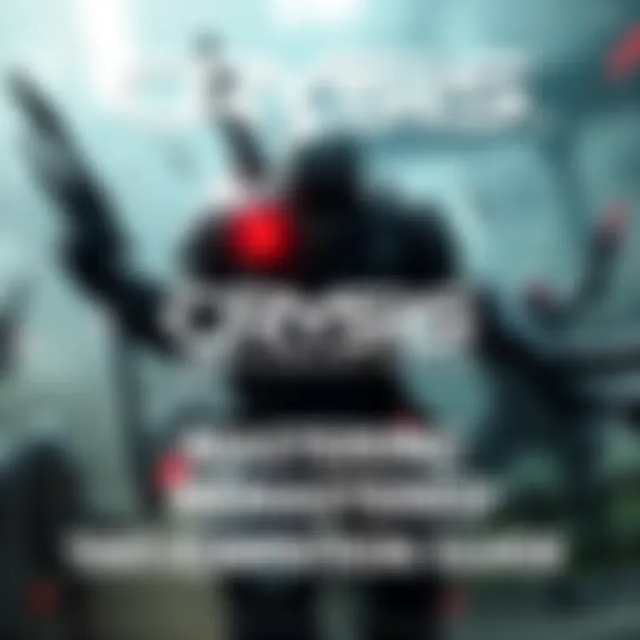 A detailed guide for Crysis Remastered showing tips for 100% completion with game elements in the background