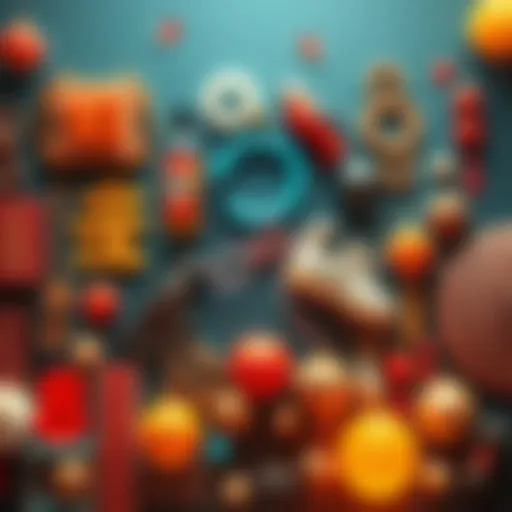 Cultural Symbols of the Number 8 An artistic arrangement of symbols and objects representing the number 8 across different cultures, including Chinese characters, infinity signs, and festive decorations, showcasing its significance.