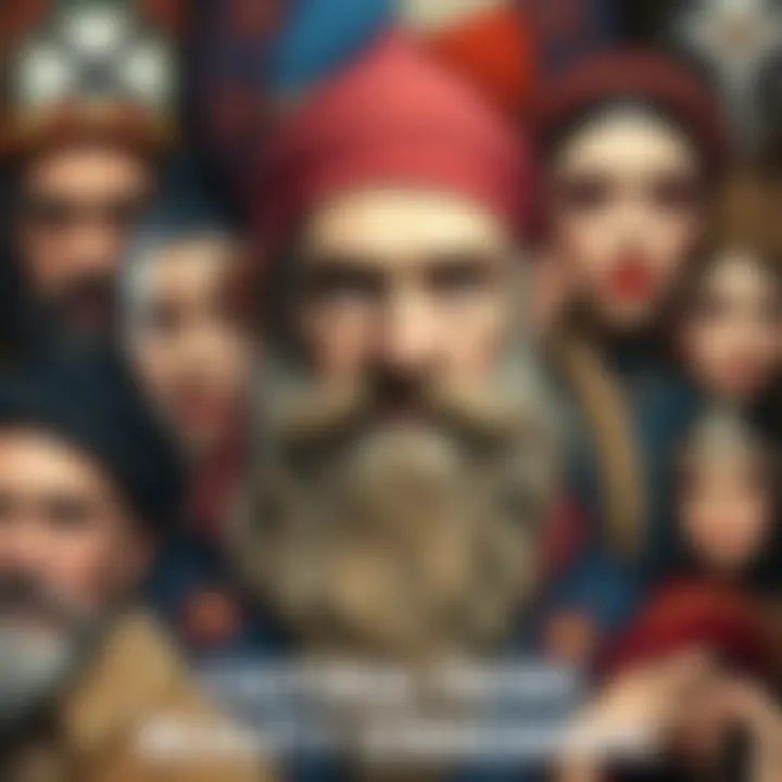 A collage showing various cultural symbols of attractiveness, including a Dwarf with a prominent beard and other cultural icons representing different races' beauty ideals.
