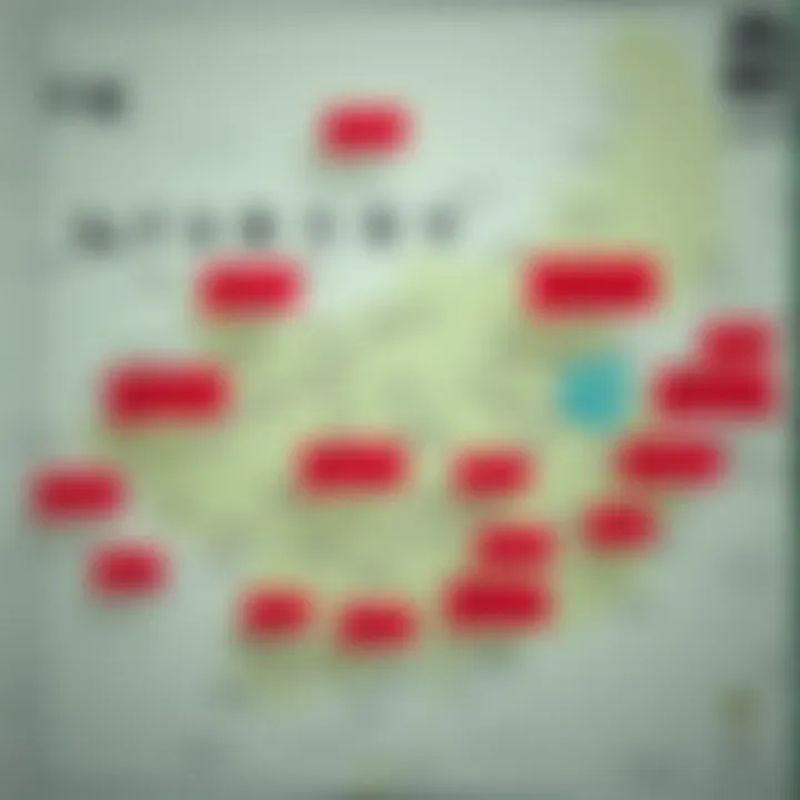 Cultural Representation Errors in Map A map highlighting Korean culture with labels showing incorrect translations and cultural symbols, indicating flaws in representation.