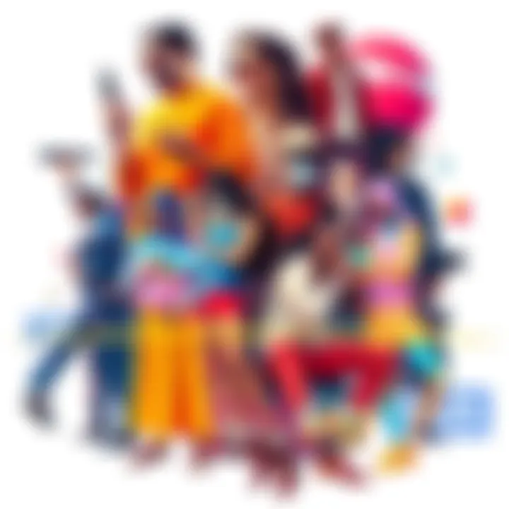 A vibrant collage showcasing various cultural trends of 2025, including fashion, art, and technology that connect communities.