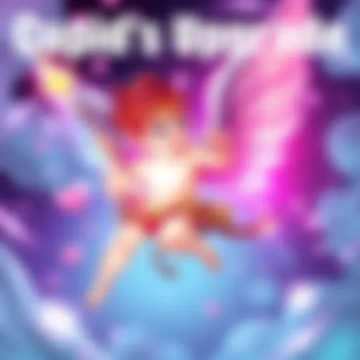 A vibrant illustration showcasing Cupid with enhanced design features, animated effects, and expressive voice elements. Cupid is depicted with striking visuals and a charming pose, highlighting the la...