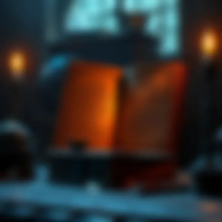 A scene from Little Hope featuring the curator's book with clues about future games