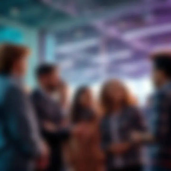 A diverse group of people sharing ideas and discussing various topics, reflecting curiosity and interest in current trends.