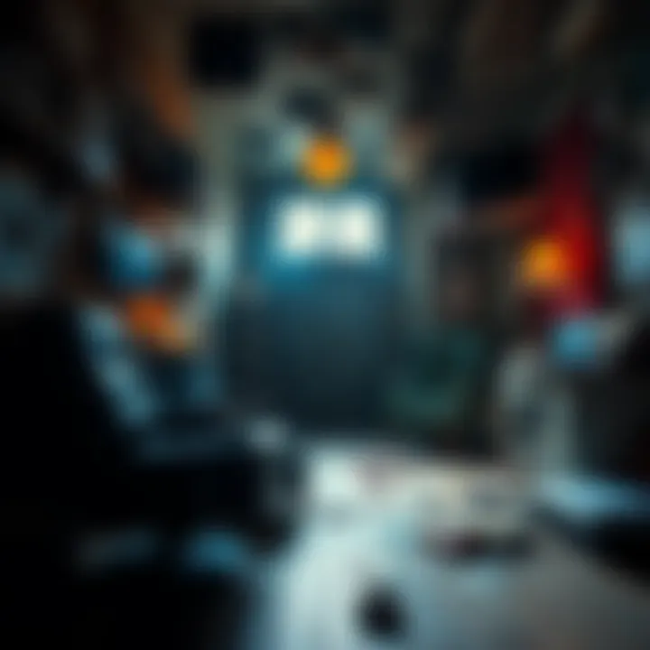 An unusual room with scattered objects and dim lighting, hinting at strange events that occurred inside.