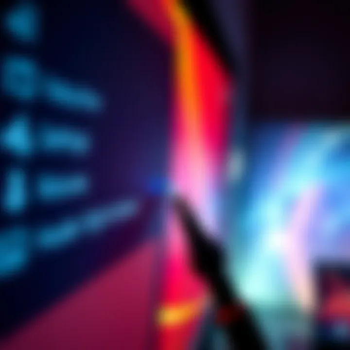 A close-up of a computer screen displaying a gaming interface with a visible cursor, showing erratic movements and highlighting settings options.