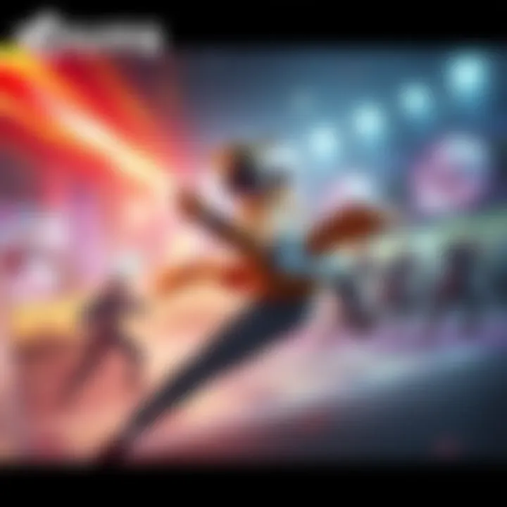 Player executing a curve shot A player in Wuyang skillfully performing a curve shot, catching opponents by surprise in a dynamic in-game setting.