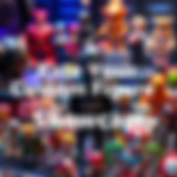 A display of various unique custom figures crafted by people, showcasing creativity and design, with some figures being rated by others.