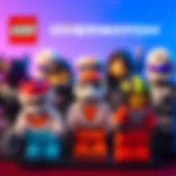 A collection of hand-painted Lego figures representing various Overwatch heroes, showcasing creative craftsmanship.