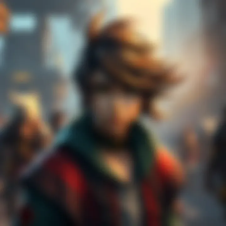 Custom NPC Hairstyle A character with a unique hairstyle in a game environment, showcasing different hair options for NPCs.