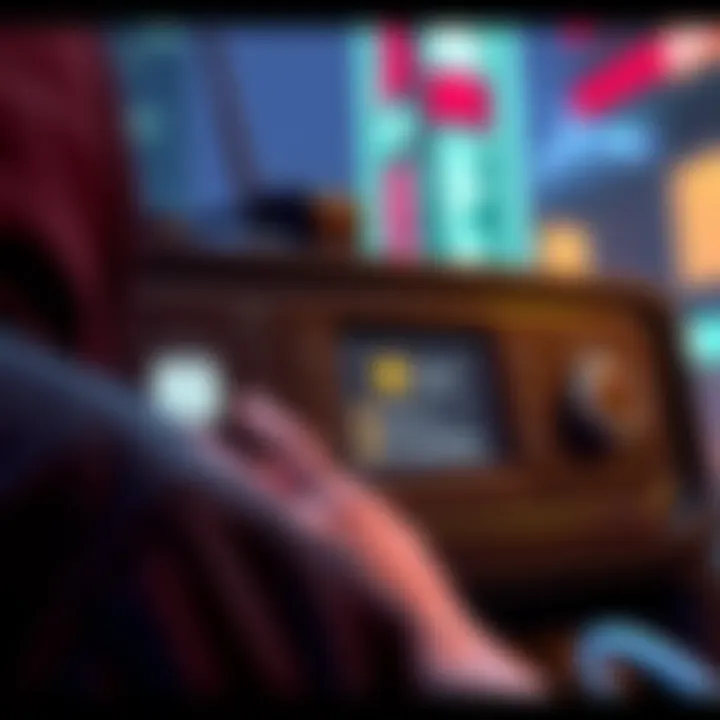 Custom radio in Saints Row 3 A scene from Saints Row 3 showing a character interacting with a custom radio, displaying music options, including songs by 50 Cent and Lloyd Banks.