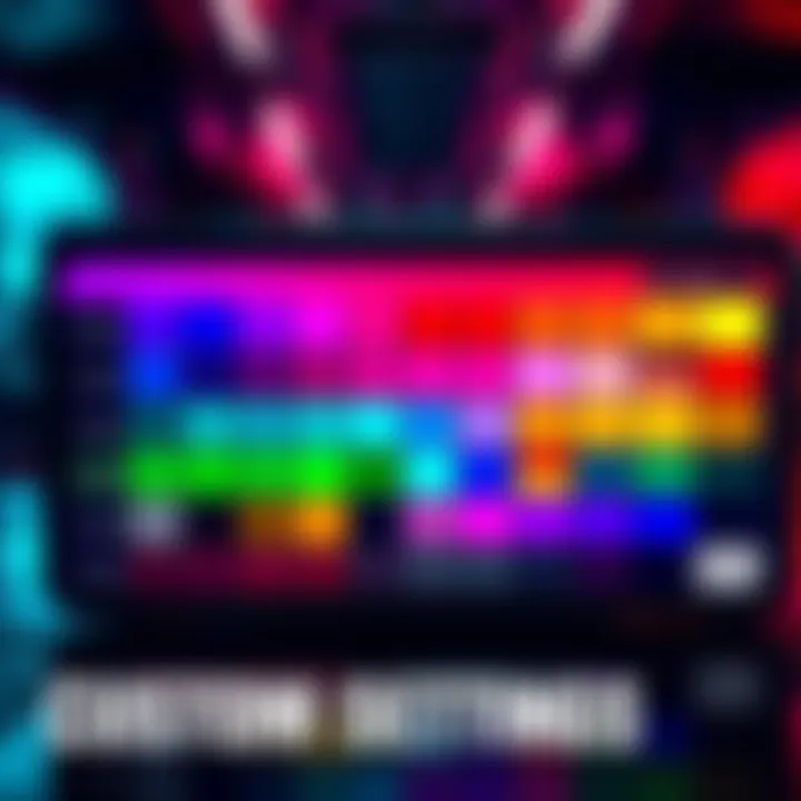 Color palette showing various custom color settings options in Call of Duty Mobile