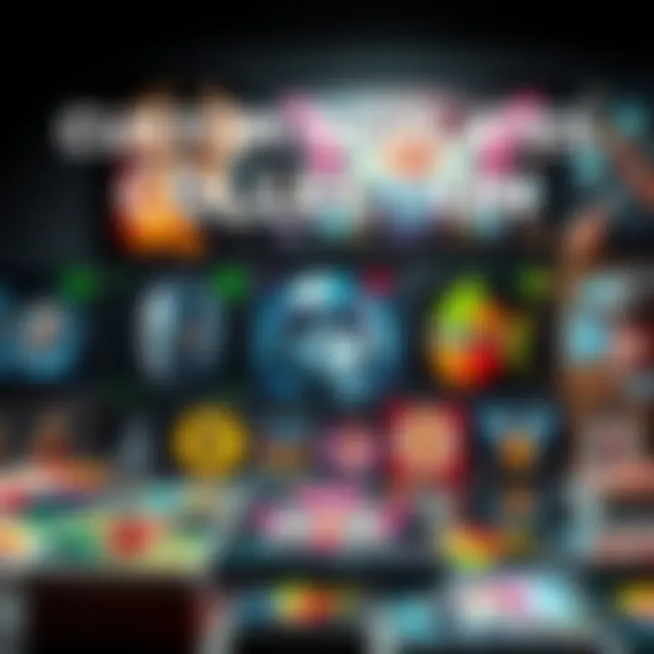 A colorful display of various Displates in glossy and framed finishes, showcasing new customization options for collectors.