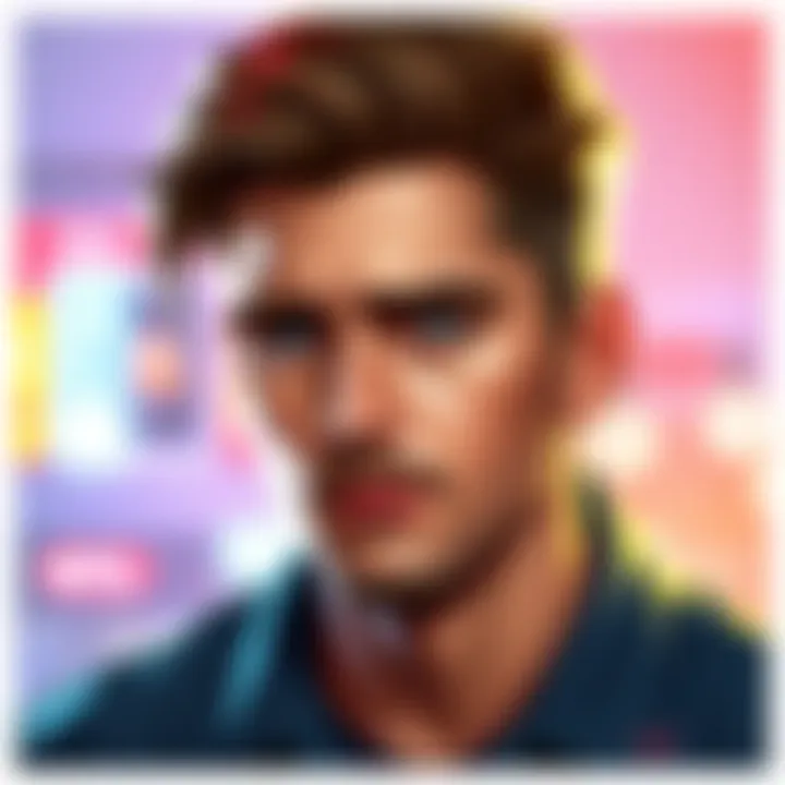 A detailed commission drawing of Cole showcasing unique artistic style and character.