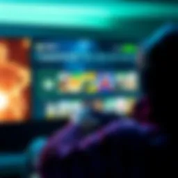 A gamer selects games from a digital interface for a personalized Xbox Game Pass bundle.