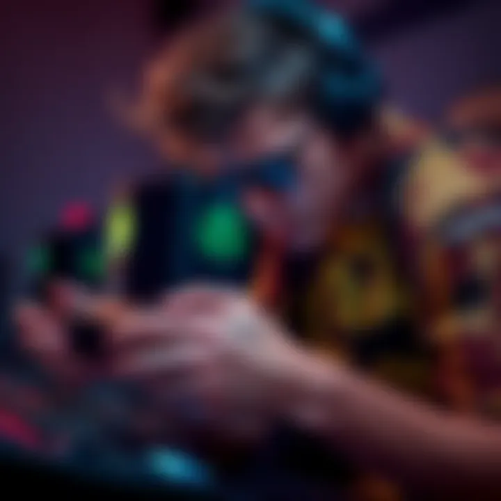 Custom Key Binds for Melee in Gaming A gamer adjusting controller settings for melee actions, focused on key binds for R1 and charged melee, looking frustrated yet determined.