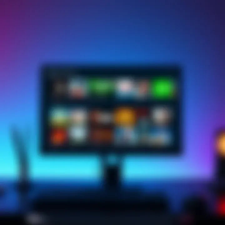 A computer screen displaying various personalized game icons in a Steam library