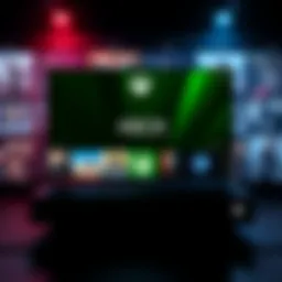 A designer mockup of a customizable boot up screen for an XBOX console featuring various graphics and themes