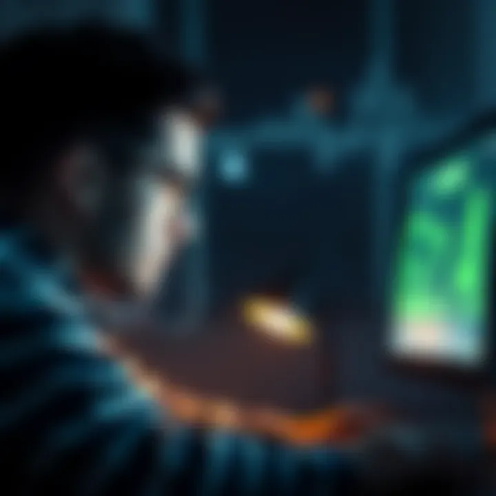 A frustrated customer looking at their computer screen while trying to contact G2A support about refund issues