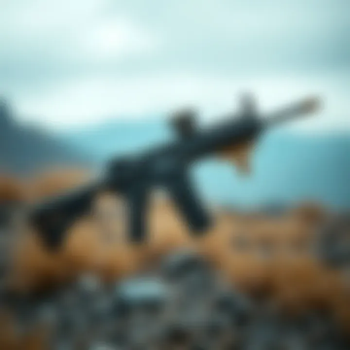 A customized Mk18 firearm with tactical modifications suited for Devgru operators in a field setting.