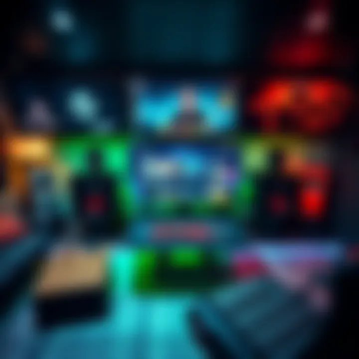 A personalized Steam Deck featuring vibrant custom skins and interface changes, showcasing an individual gaming setup.