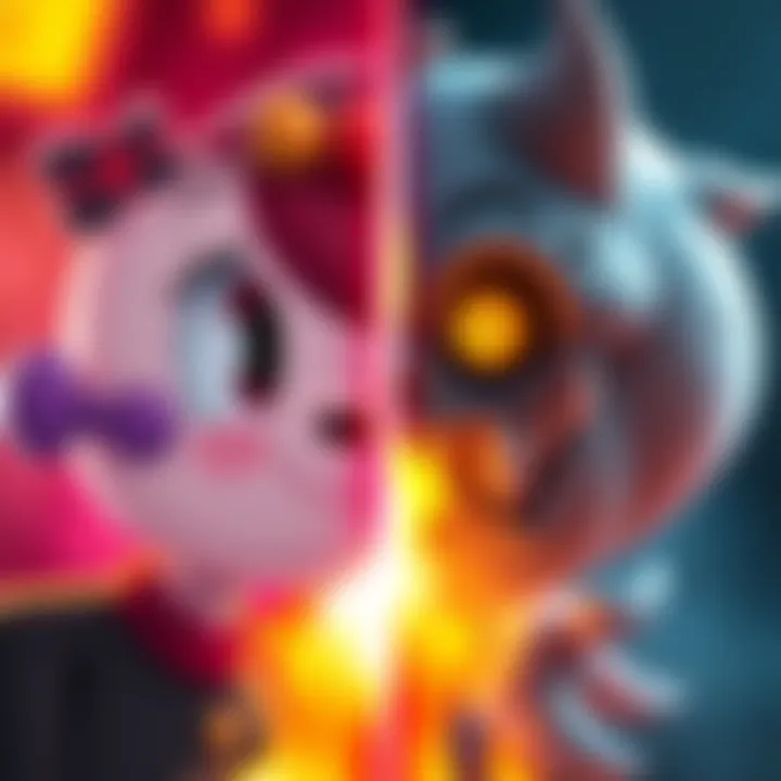 A split image showing a cute cartoon character on one side and a spooky monster on the other, representing a range of game styles.