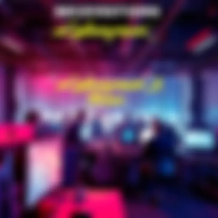 A group of nearly 150 developers working on Cyberpunk 2 in a modern office environment