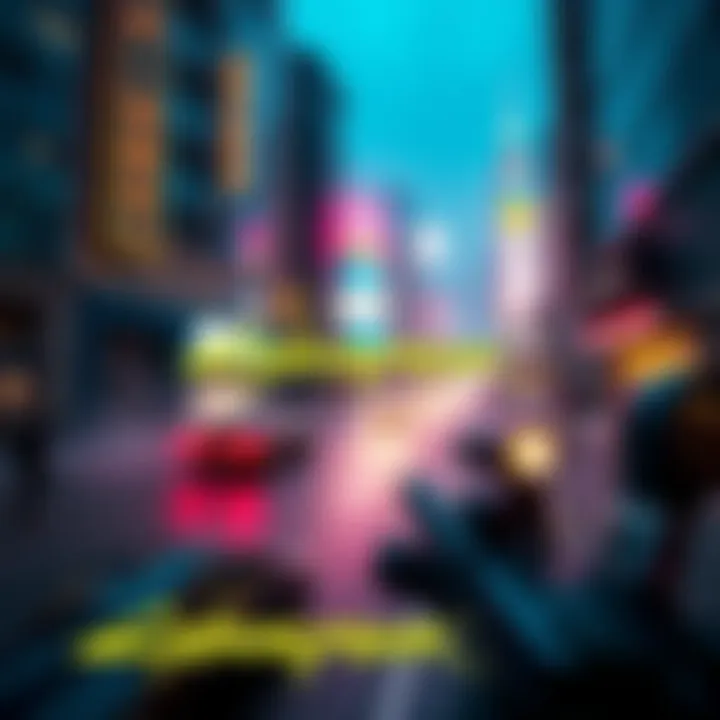 A screenshot showing vibrant graphics of Cyberpunk 2077 played on a 5070 Ti GPU, highlighting the game's urban environment with futuristic elements.