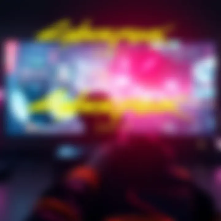 A gamer playing Cyberpunk 2077 on a standard PS5, showing the game's graphics and interface, highlighting performance details.