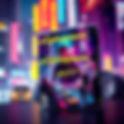 Cyberpunk 2077 Game Box A close-up of the Cyberpunk 2077 game box with vibrant artwork, showcasing a futuristic city and main character.