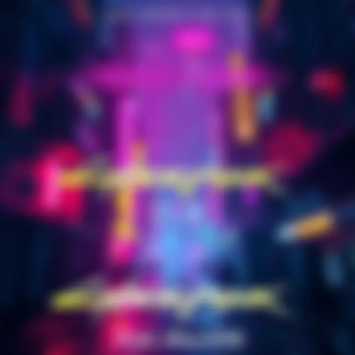 A vibrant scene from Cyberpunk 2077 showcasing futuristic buildings and neon lights, representing the game's immersive environment on MacOS.