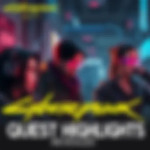Cyberpunk 2077 Quest Highlights A scene showing characters from Cyberpunk 2077 during an emotional quest, highlighting the game's narrative depth and player engagement.