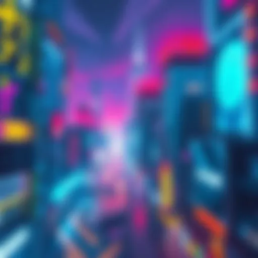 A vibrant cyberpunk city at night with neon lights and tall buildings, showcasing a mix of technology and urban life.