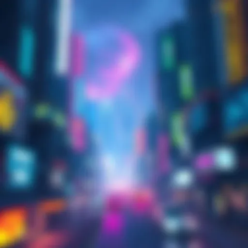 A vibrant cyberpunk city filled with neon lights, showcasing futuristic buildings and a lively atmosphere, hinting at connections to the Arasaka corporation.