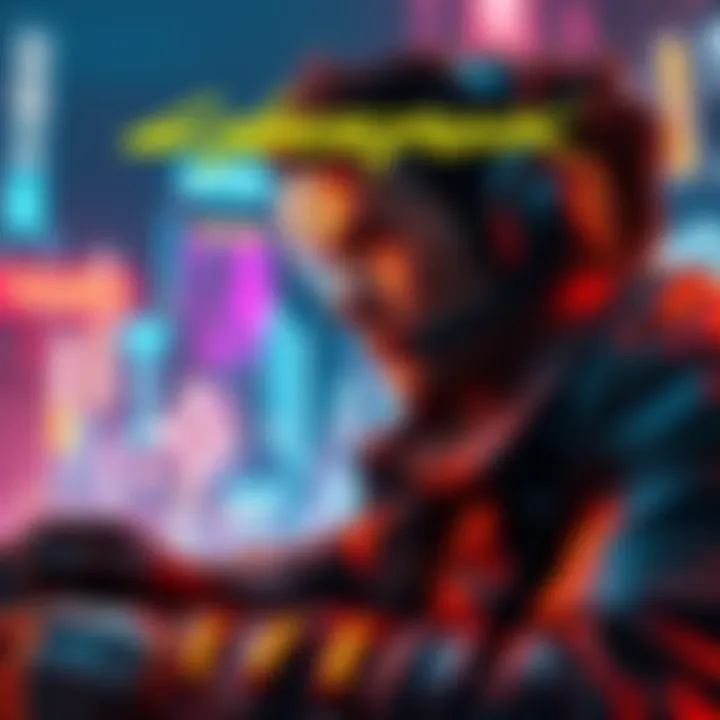 A gamer experiencing Cyberpunk on PC with mods, showcasing enhanced graphics and gameplay features