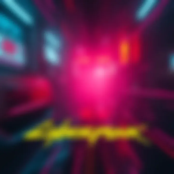 A screenshot showing glitchy camera movement with trailing lines in a dark area of Cyberpunk 2077