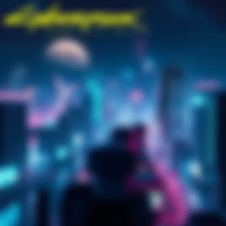 Cyberpunk Night City Skyline A vibrant view of Night City in Cyberpunk 2077, showcasing neon lights and futuristic buildings.
