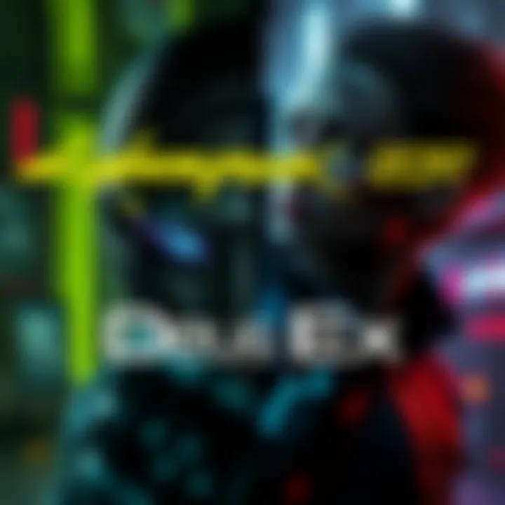 A split image featuring elements from Cyberpunk 2077 on one side and Deus Ex on the other, showcasing their similarities in art style and themes.