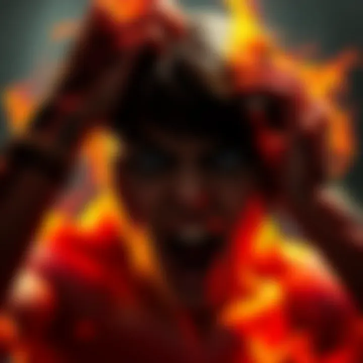 Cybil in turmoil as she confronts a dark presence inside her, showing her emotional struggle during the possession