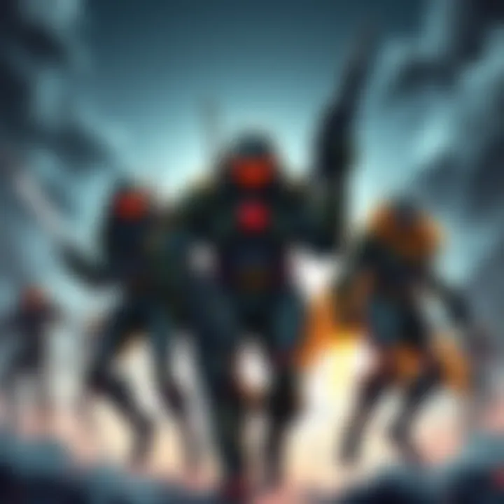 Illustration showing new cyborg characters from the Helldivers update resembling Maelstrom members