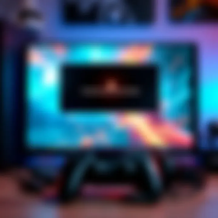 A computer screen showing the D2 game with an error message about crashing, surrounded by gaming accessories like a controller and headset.