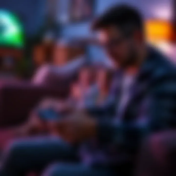 Dad playing video games A father of four sits on a couch with a game controller, focused on playing Marathon and Destiny 2, comparing the two games' gunplay features.